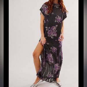 Free People Elaine Floral Knit Maxi Sweater Dress. Worn once